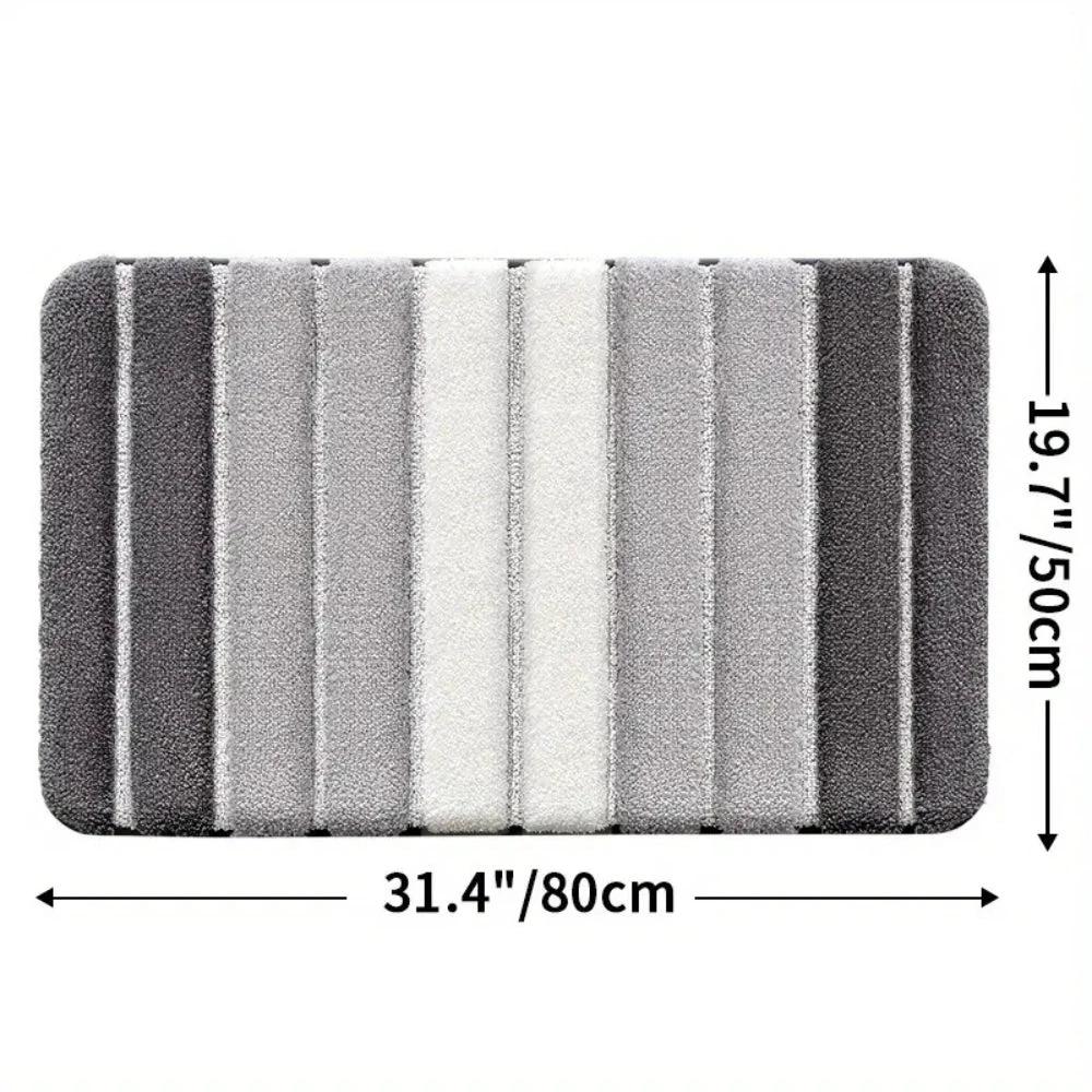 Lumiere Striped Absorbent Bath Mat by Casa & Beyond