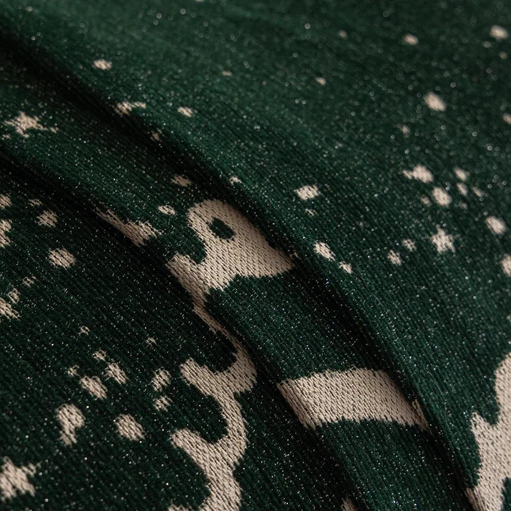 Cursive Glittering Chenille Sofa Cover by Casa & Beyond