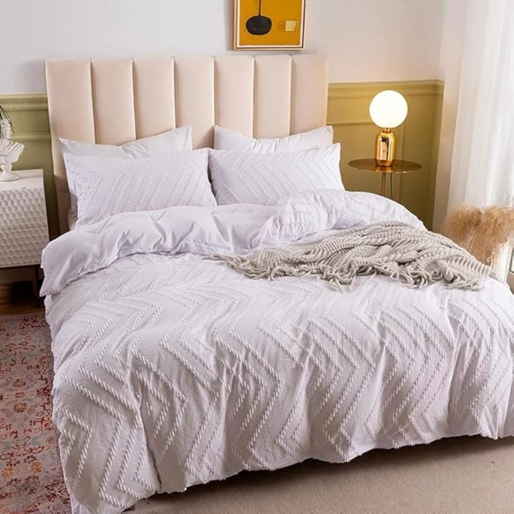 Chevron Plush Quilt Cover | 3pcs Set by Casa & Beyond