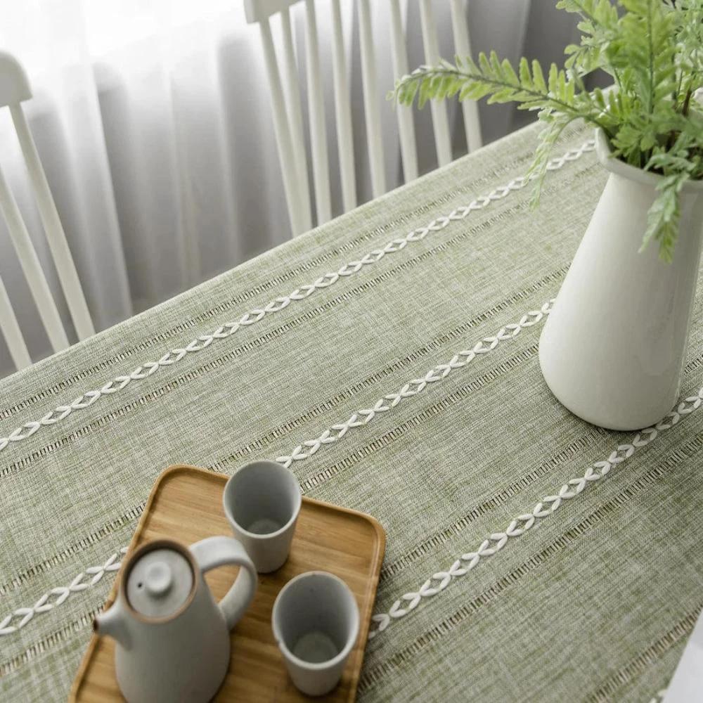 Elegant Cotton Linen Tablecloth by Casa & Beyond