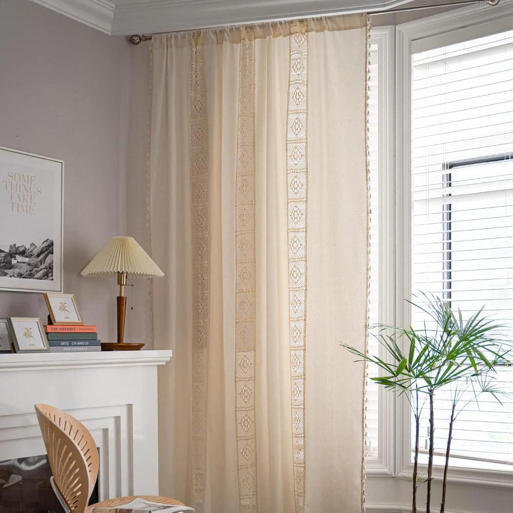 Boho Linen Curtain by Casa & Beyond