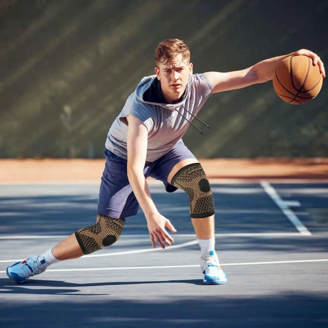 CopperFlex Knee Compression Sleeve | for Pain Relief - Support - Mobility - perfect for Athletes, Arthritis, Seniors, and Injury Recovery Bowlift by Bowlift