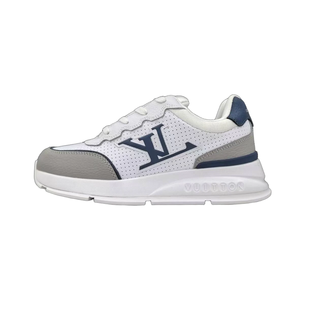 Luxury Lou Paris Classic Trainers Navy Blue White Shoes Sneakers by Air Jordan