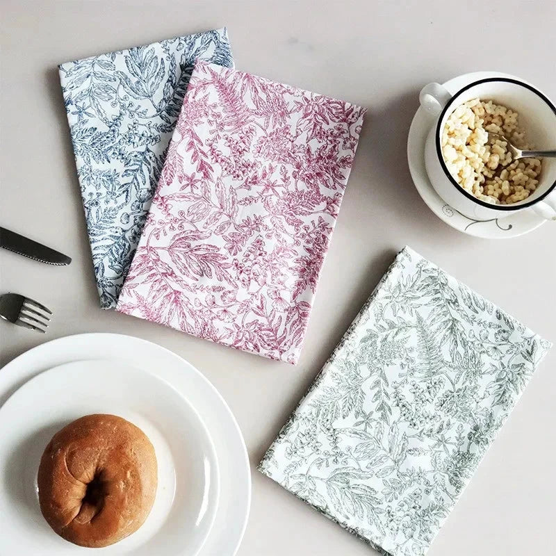 18" Cotton Flower Print Placemat Kitchen Table Dinner Napkin by Bowlift