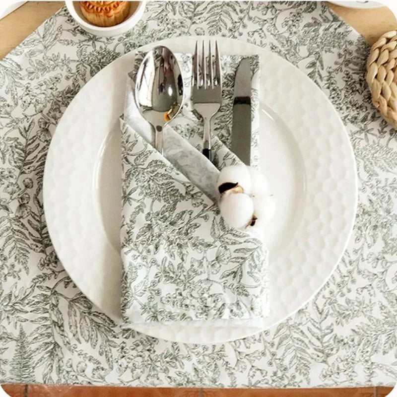 18" Cotton Flower Print Placemat Kitchen Table Dinner Napkin by Bowlift