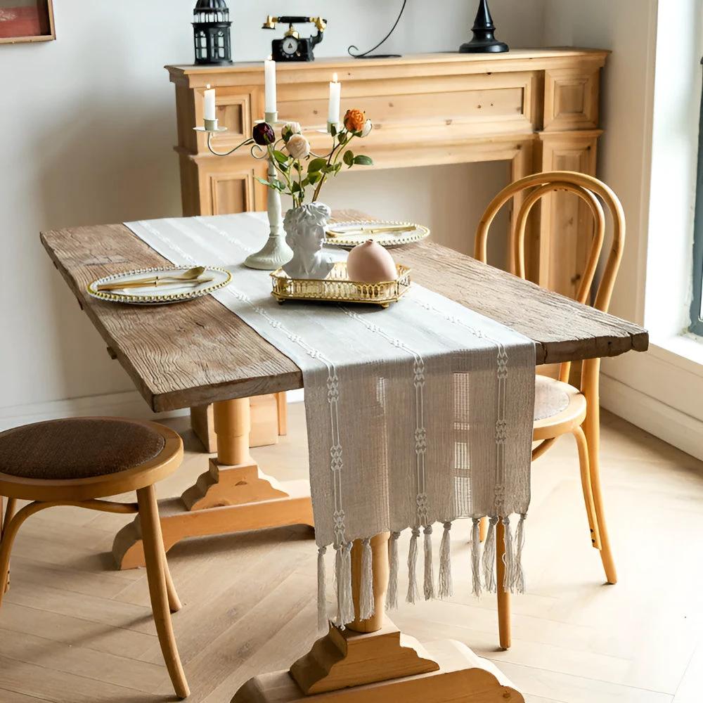 Tassel Whisper Table Runner by Casa & Beyond