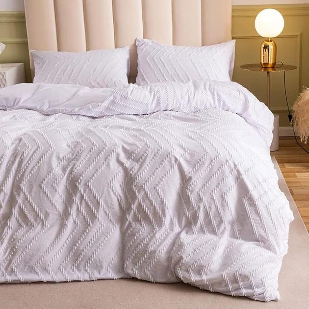 Chevron Plush Quilt Cover | 3pcs Set by Casa & Beyond