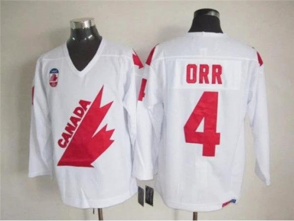1991 Canada Cup Team Canada #4 Bobby Orr CCM Vintage Jersey - White by Hockey David