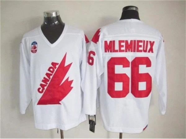 1991 Canada Cup Team Canada #66 Mario Lemieux CCM Vintage Jersey -White by Hockey David