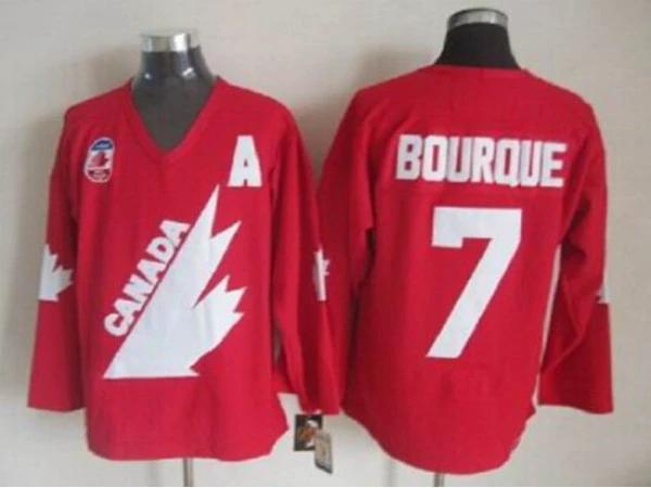 1991 Canada Cup Team Canada #7 Ray Bourque CCM Vintage Jersey - Red by Hockey David
