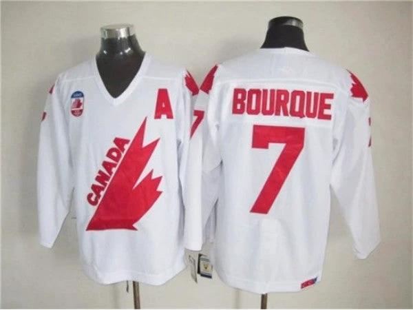 1991 Canada Cup Team Canada #7 Ray Bourque CCM Vintage Jersey -White by Hockey David