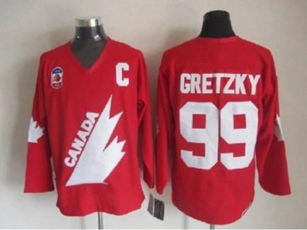 1991 Canada Cup Team Canada #99 Wayne Gretzky CCM Vintage Jersey - Red by Hockey David