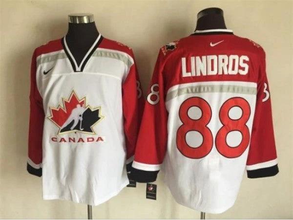 1998 Winter Olympics Team Canada #88 Eric Lindros White CCM Vintage Jersey by Hockey David