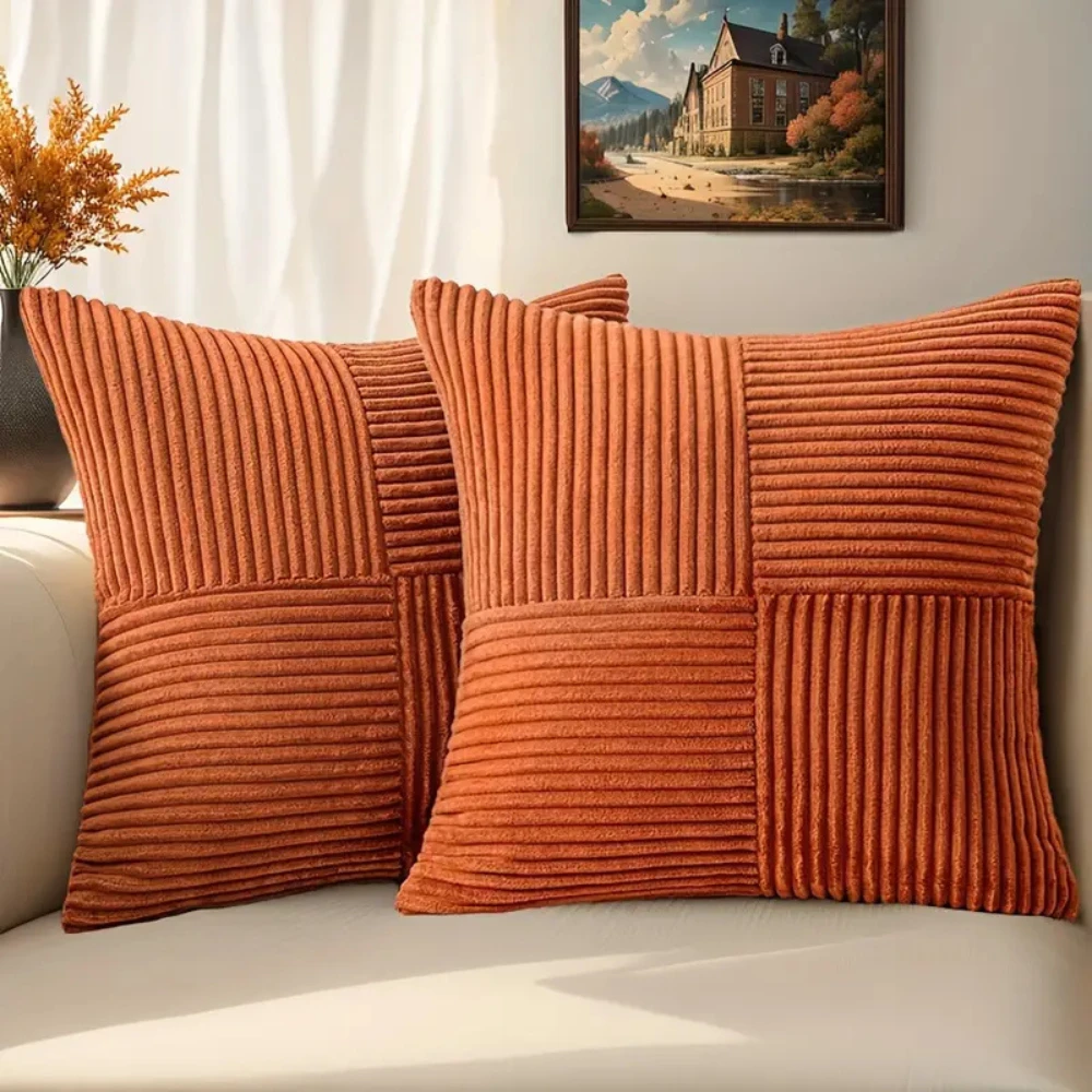 Rustic Corduroy Cushion Cover by Casa & Beyond
