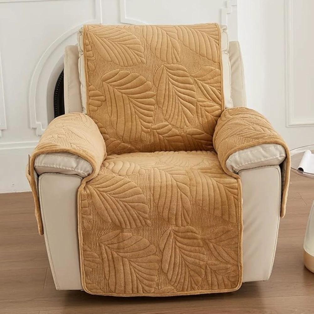 Verdant Leaf Pattern Recliner Cover by Casa & Beyond