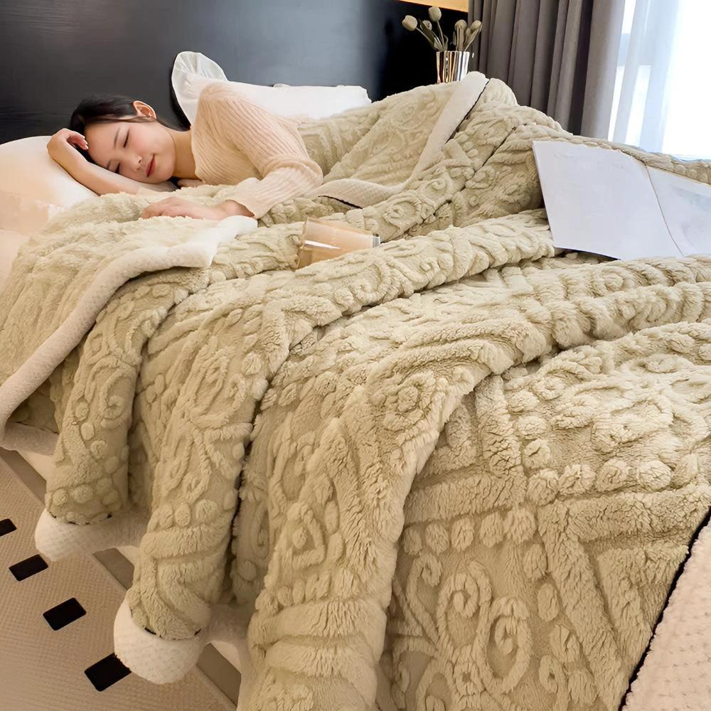 Velvet Mandala Sherpa Blanket by Casa & Beyond