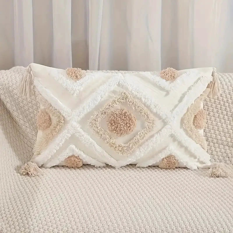 Bohemian Bliss Tufted Pillow Cover by Casa & Beyond