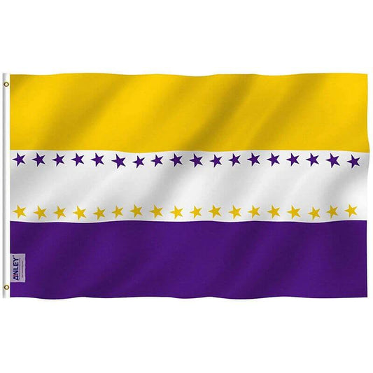19th Amendment Victory Flag - Women's Suffrage Victory Flag with Brass Grommets 3X5Ft Banner USA by flagsjustdoit