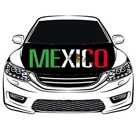 Mexico Car Hood Cover Flag ,México Engine Banner Flag,3.3X5ft/6X7FT,100% Polyester Elastic Fabrics Can be Washed by flagsshop