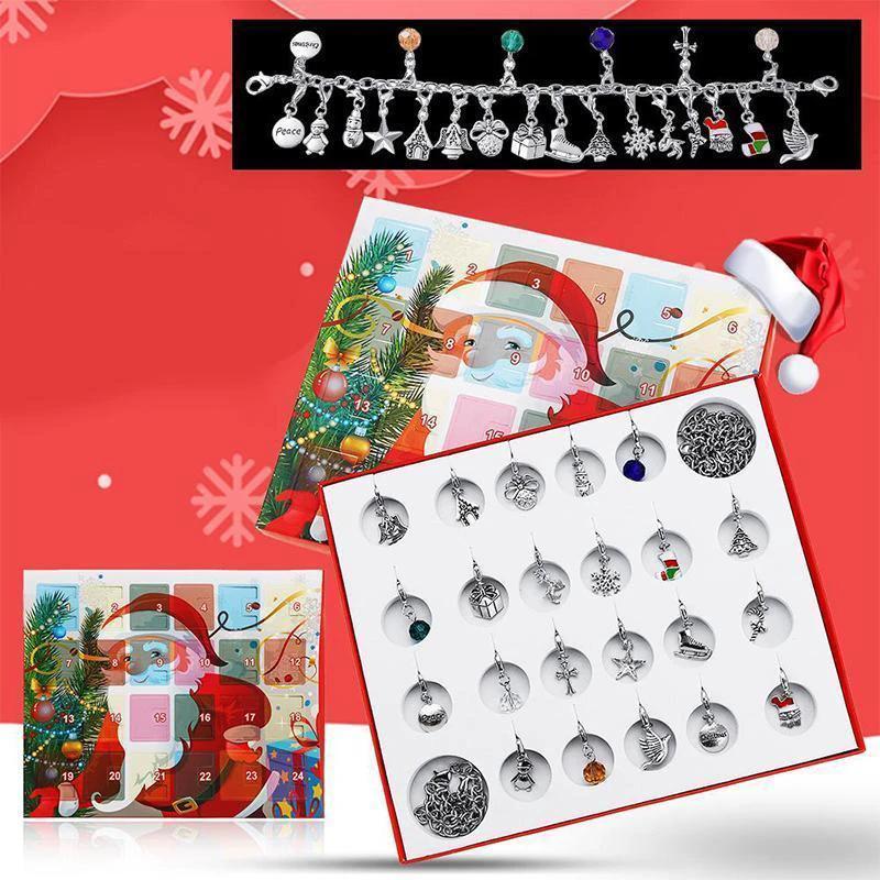 Advent calendar 24 days craft beads blind box Christmas gift bracelet by Bowlift