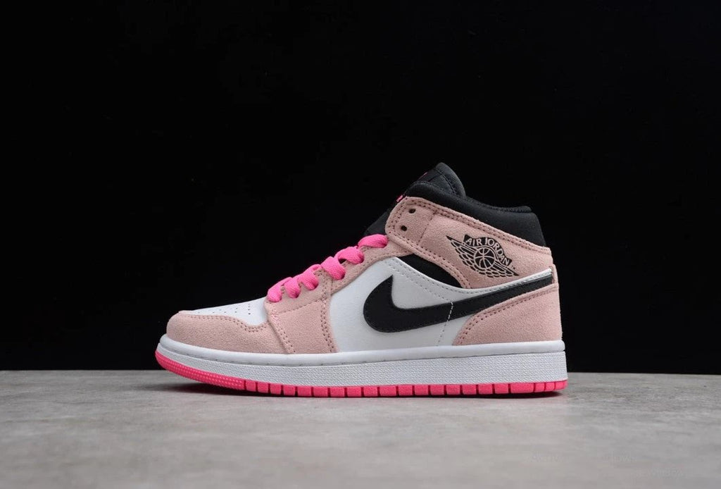 Air Jordan 1 GS Mid Pink Quartz Black by Air Jordan
