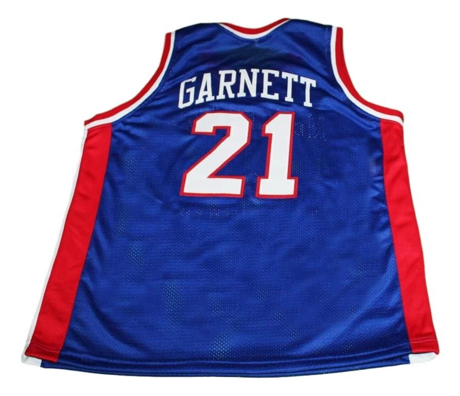 Kevin Garnett Jersey #21 McDonald's All American Basketball Sewn Blue by My store basketball