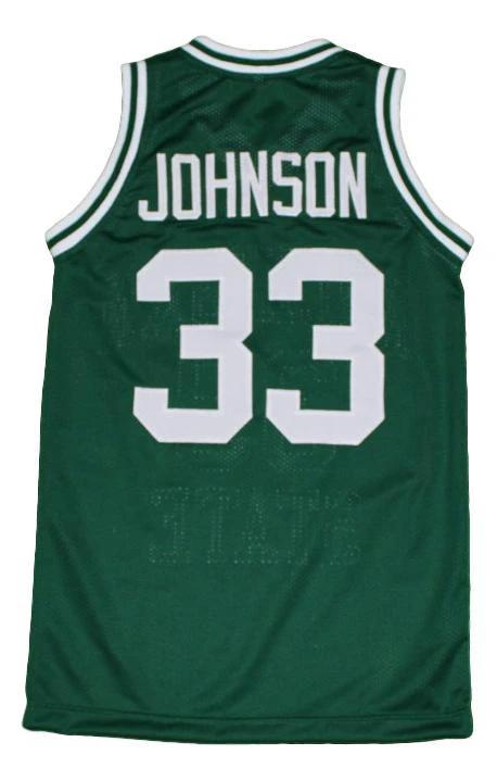Magic Johnson Jersey #33 Michigan State Basketball Green by My store basketball