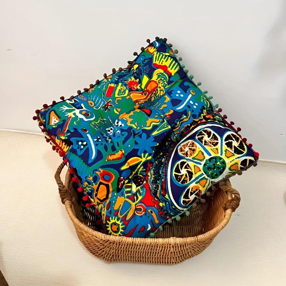 Boho Style Square Floor Cushion by Casa & Beyond