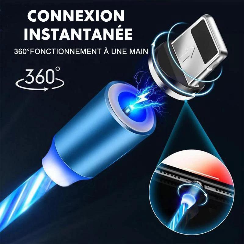 Magnetic USB charging cable with LED by Bowlift
