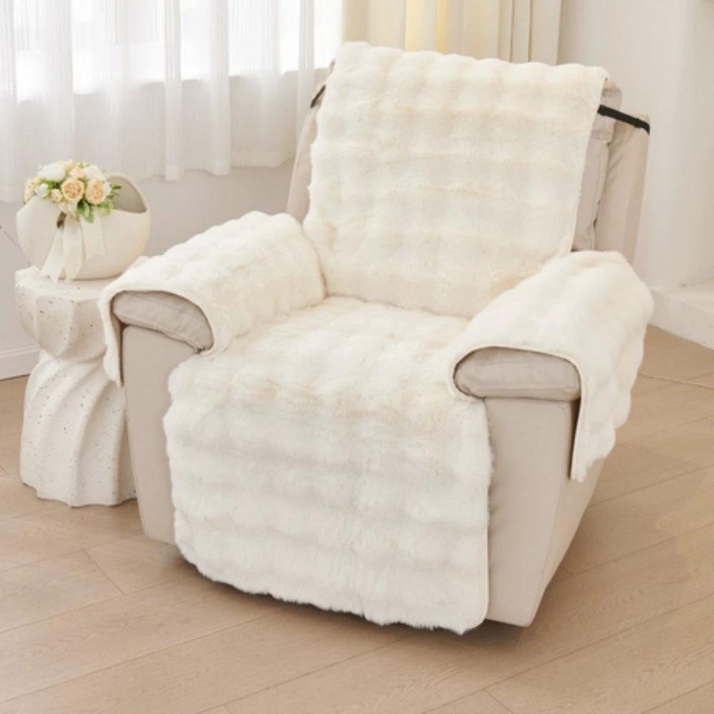 Faux Fur Recliner Sofa Cover by Casa & Beyond