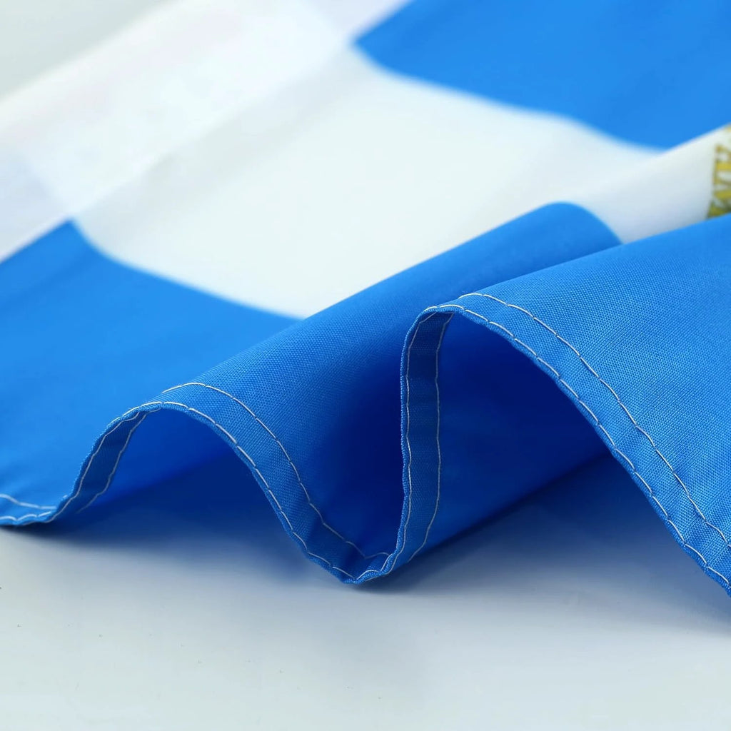 Car Window Flag of Nicaragua 11X18 Inch(28x46cm) 100% Polyester, Strong White Flagpole by flagsshop