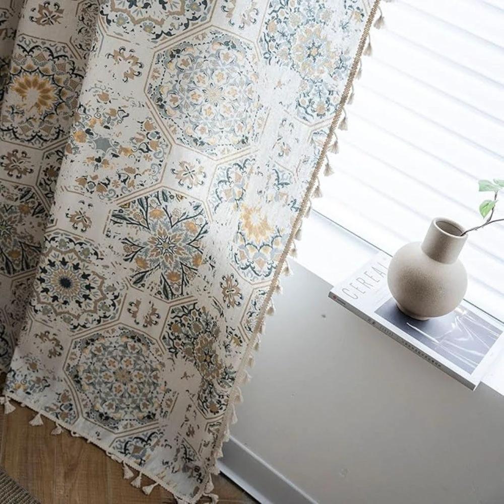 Botanical Bliss Tassel Curtain by Casa & Beyond