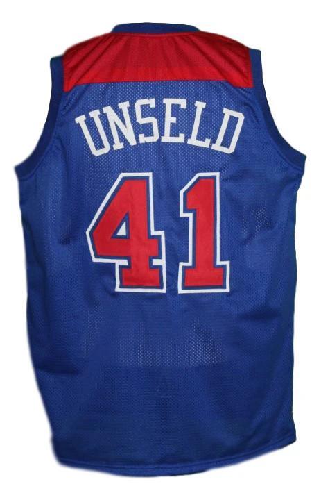 Wes Unseld Jersey #41 Baltimore Washington Retro Basketball New Blue by My store basketball