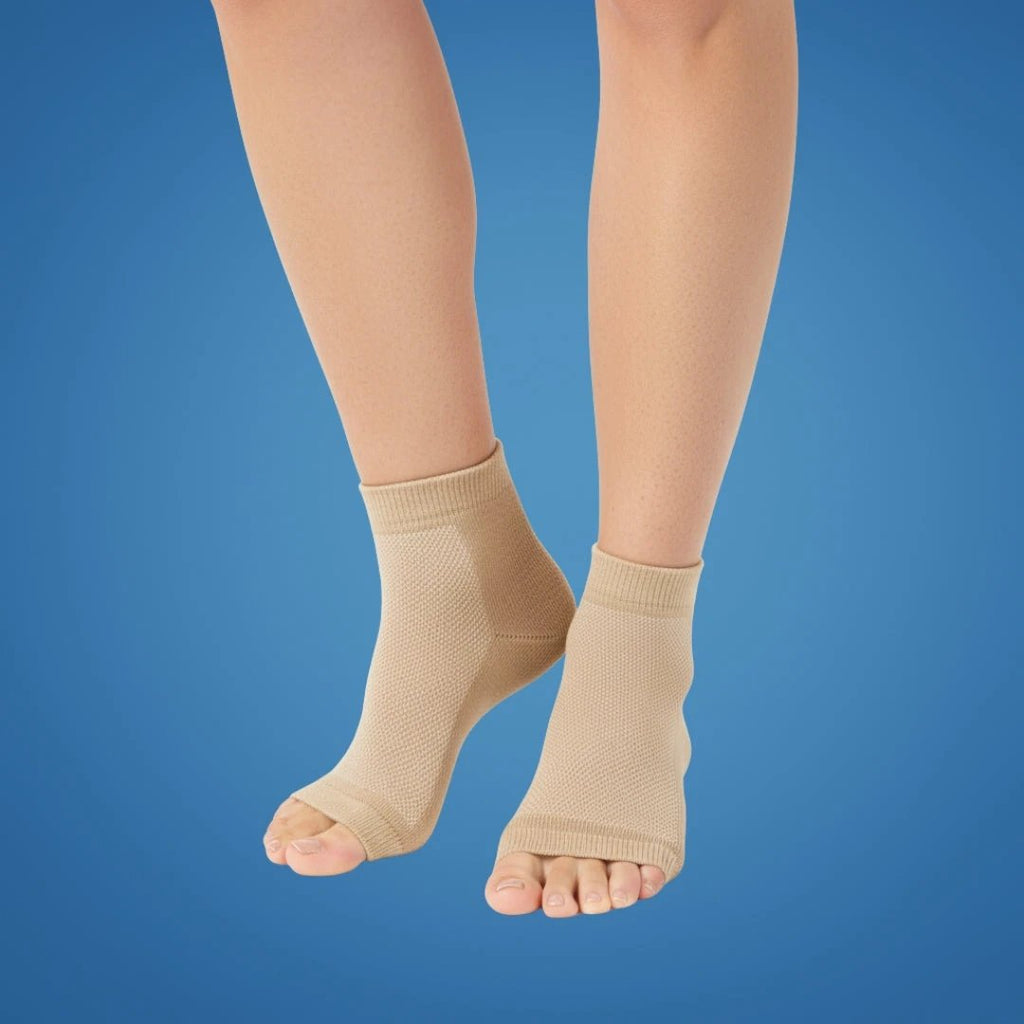 Moisturising Gel Lining – Cushioned Open-Toe – Softens Cracked Heels Overnight – For Foot Relief Comfort Bowlift by Bowlift