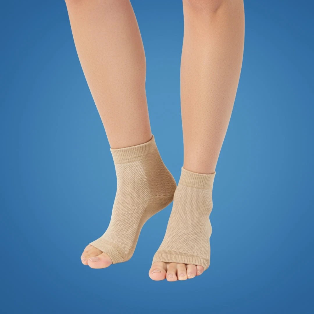 Moisturising Gel Lining – Cushioned Open-Toe – Softens Cracked Heels Overnight – For Foot Relief Comfort Bowlift by Bowlift