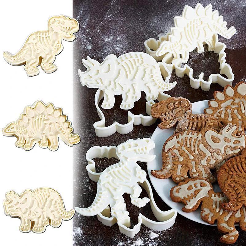 Dinosaur Cookie Cutters (Set of 3) by Bowlift