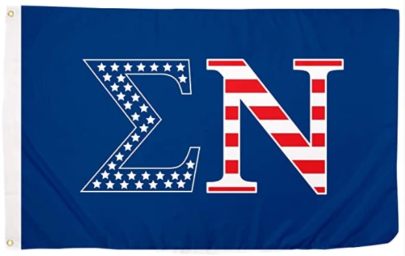 Sigma Nu Chapter Fraternity Flag- 3 x 5 ft Sig Nu Banner-100% polyester-2 Metal Grommets by flagsshop