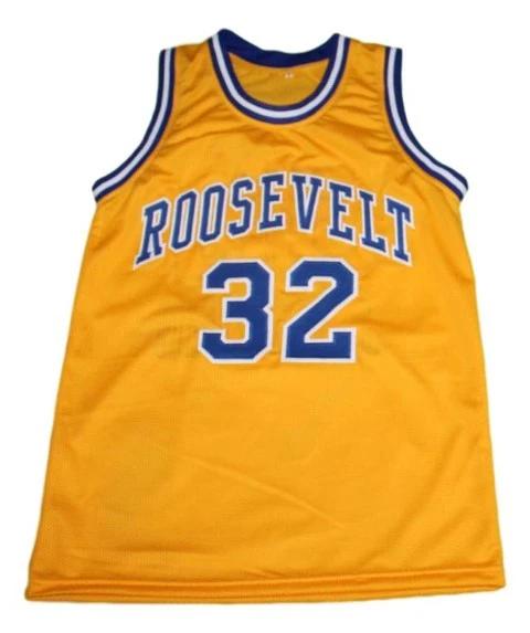 J.Erving Jersey #32 Roosevelt High School Basketball Yellow by My store basketball