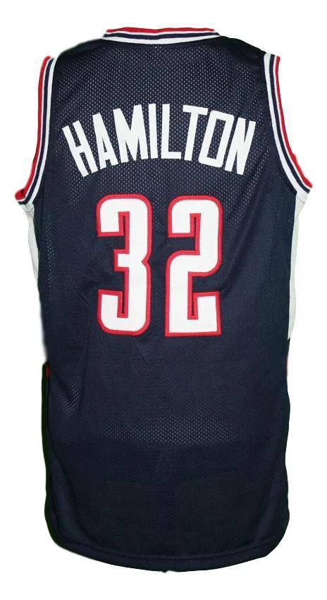 Daniel Hamilton Jersey #32 College Basketball Sewn Navy Blue by My store basketball