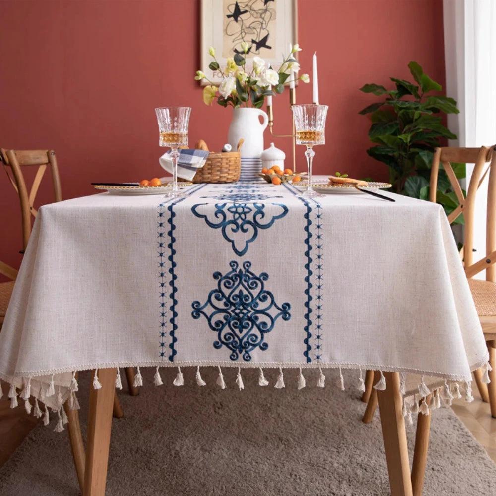 Sorella Luxe Embroidered Tablecloth by Casa & Beyond