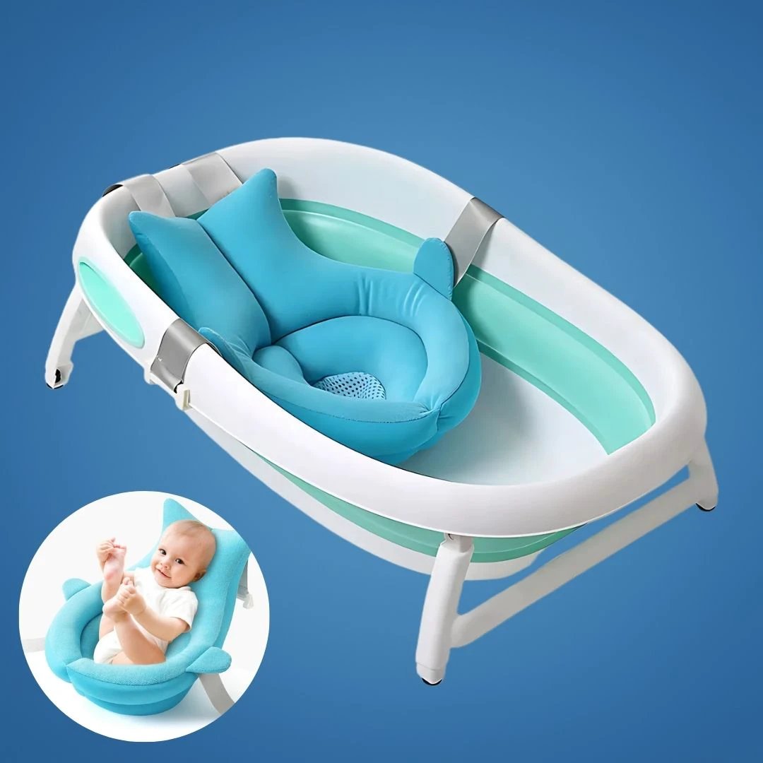 AquaNest | Baby Bath Support – Non-Slip Cushion – Quick-Drying Fabric – Newborn Safety Bowlift by Bowlift