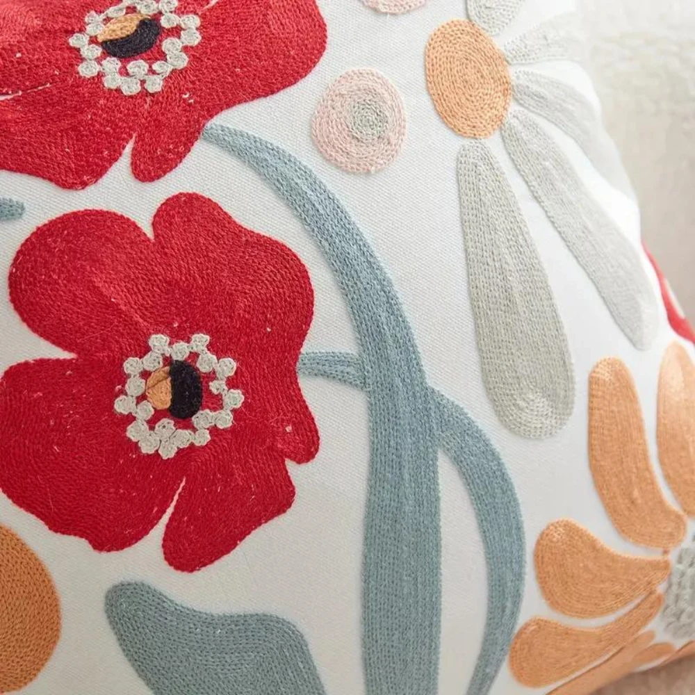 Elegant Plant Patterned Cushion Cover by Casa & Beyond