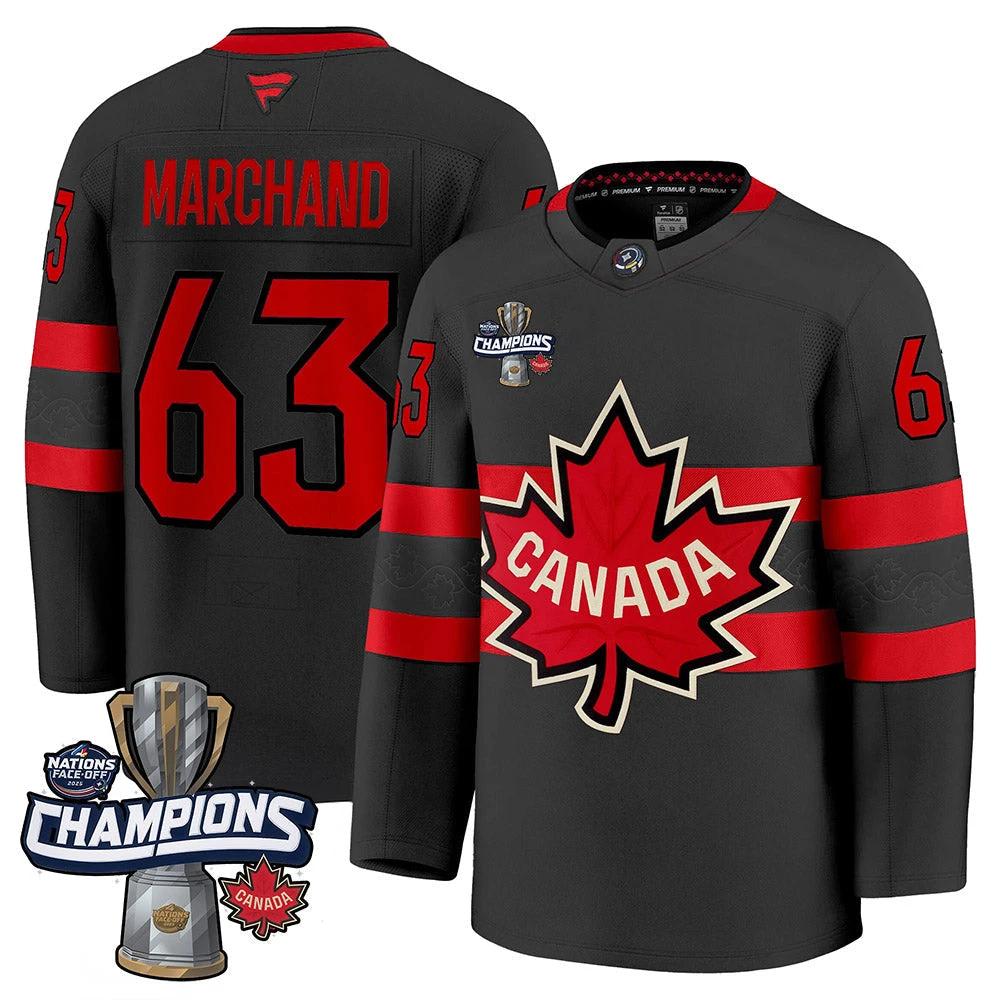 Men Canada 2025 4 Nations Face-Off Champions Jersey - All Stitched by Canada