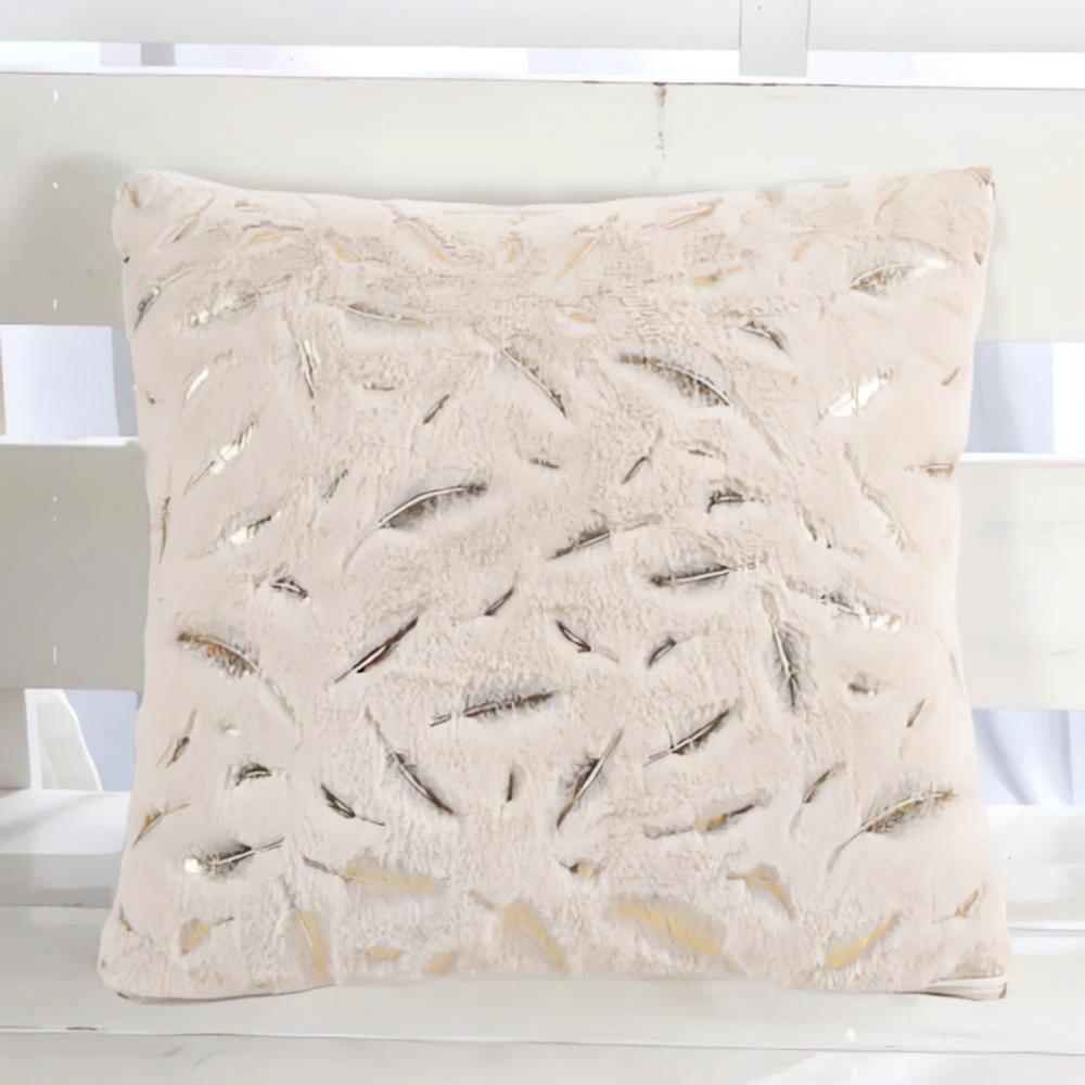 Golden Leaf Velvet Cushion Covers by Casa & Beyond