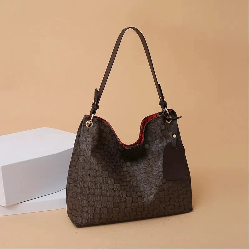 Luxury Designer Handbag Apricot Patterned Shoulder Bag for Women by fashionable010