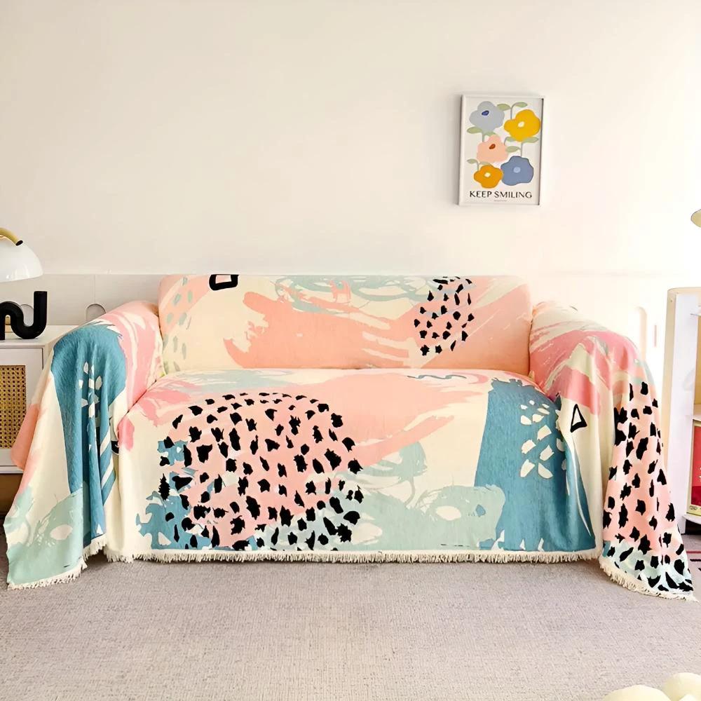 Whimsical Watercolor Sofa Cover by Casa & Beyond