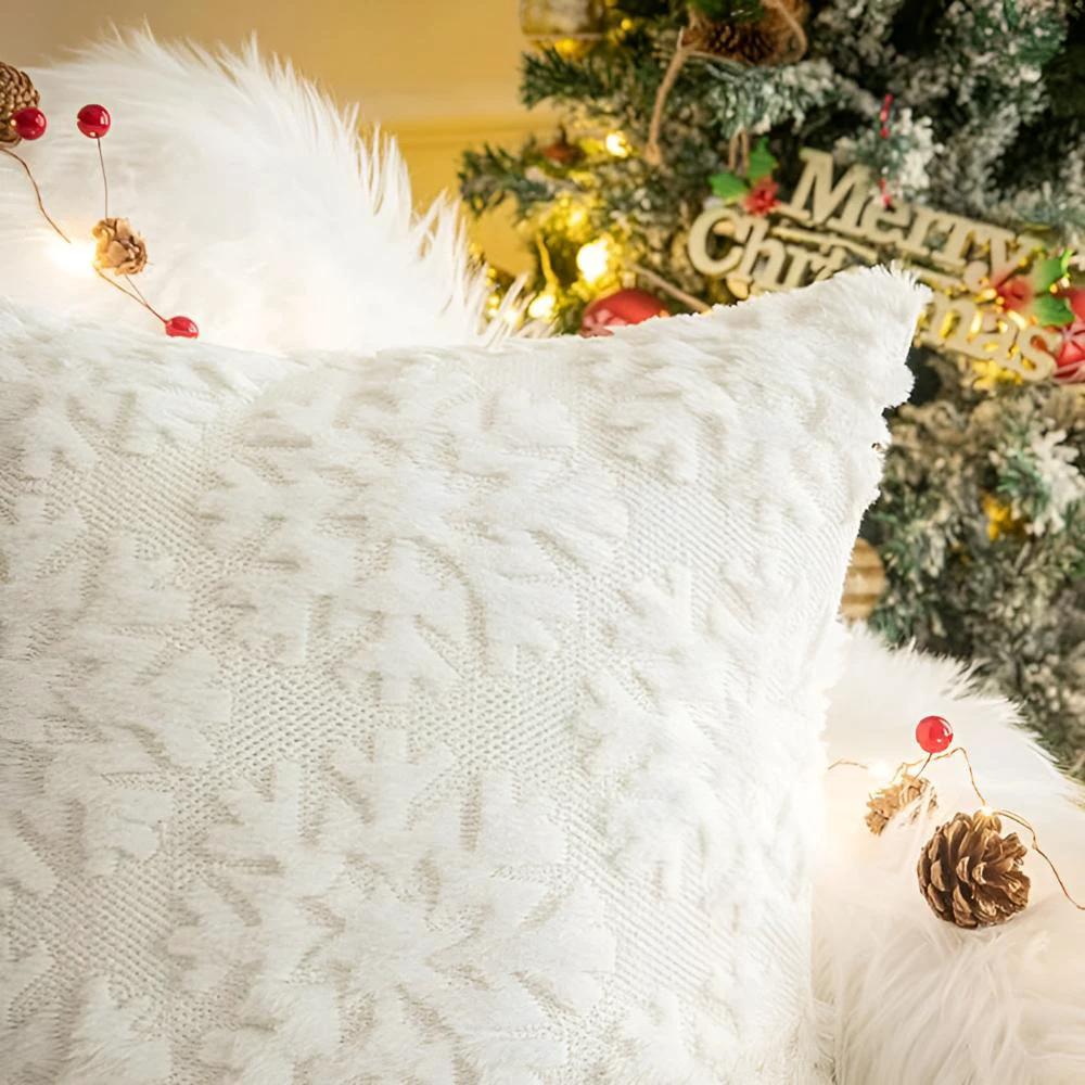 Snowflake Bliss Cushion Covers by Casa & Beyond