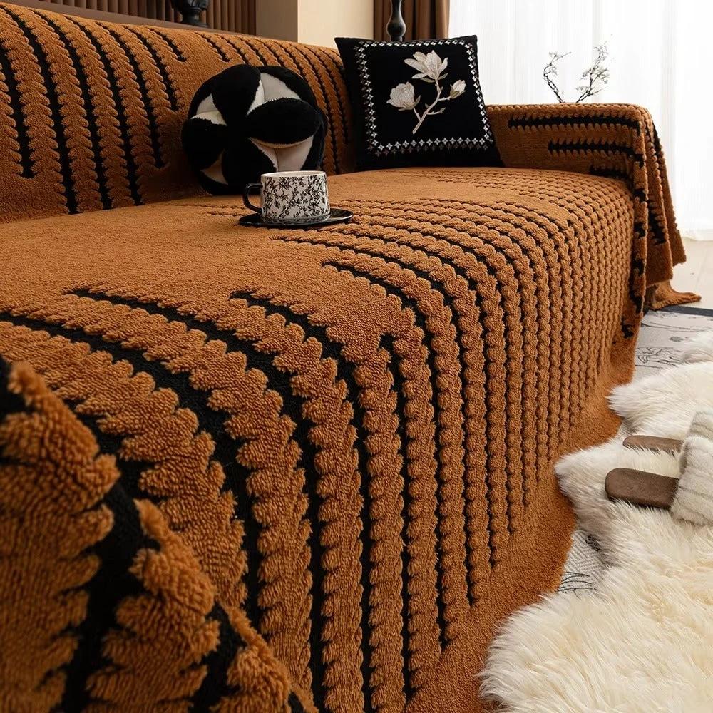 Heritage Plush Tufted Sofa Cover by Casa & Beyond