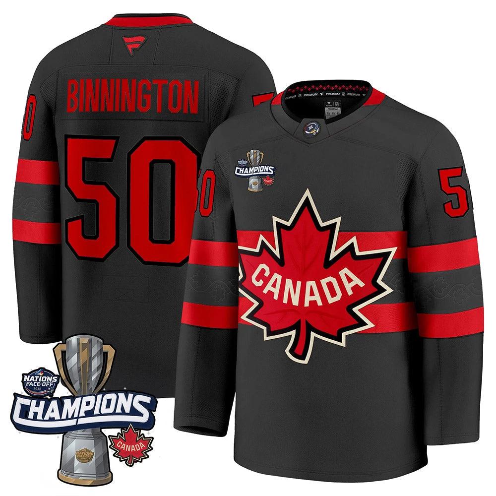 Men Canada 2025 4 Nations Face-Off Champions Jersey - All Stitched by Canada