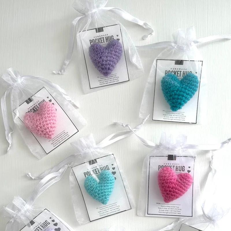 Pocket Hug Crocheted Heart Small Gift by BowLift